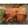 Originale Borsa vintage elegante per laptop in pelle di capra di alta qualità per uomo ...