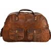Borsa vintage Borsone vintage in pelle marrone borsone da viaggio uomo borsone da notte ret...