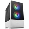 Mars Gaming MCZ, Premium Compact PC Custodia per PC, MicroATX, Panel + Front Mesh, Bianco