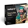 VALLEJO FACE E SKIN TONES (16) COLOR SET 70125 COLORI VALLEJO