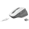 Trust Ozaa Mouse Wireless Ricaricabile, Ergonomico, Sei Pulsanti, Due Pulsanti Silenziosi, Ricevitore USB Plug and Play, Senza Fili, per Computer, Desktop, iPad, PC Portatile, Tablet, Macbook - Bianco