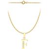 CARISSIMA Ciondolo guantone da box da donna in oro giallo 9 ct su collana curb, 45,5 cm