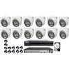 HIKVISION Kit Videosorveglianza Hikvision DVR con 12 Telecamere 2MP ColorVu Audio e HDD 1T