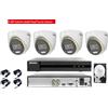 HIKVISION Kit Videosorveglianza Hikvision DVR con 4 Telecamere 2MP ColorVu Audio e HDD 1TB