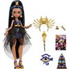 Monster High Bambola Monster Ball, Cleo De Nile in abito da festa con accessori a tema tra cui scettro e cupcake