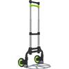 HOMCOM Carrello Portapacchi Pieghevole Capacità 70 kg con Maniglia Telescopica in Alluminio, Argento | Aosom Italy