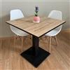 Generico TAVOLO BAR | BISTROT | RISTORANTE QUADRATO CON PIEDE CENTRALE 60/70/80 cm colori assortiti (ASPEN OAK - NERO, 60X60)