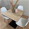 Generico TAVOLO BAR | BISTROT | RISTORANTE QUADRATO CON PIEDE CENTRALE 60/70/80 cm colori assortiti (ROVERE CADIZ A475 - NERO, 80x80)