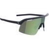 BBB Occhiali da ciclismo ad alto contrasto, occhiali da sole professionali da ciclismo da uomo e donna, protezione UV al 100%, per bici da strada e MTB Valor FLUX nero opaco verde BSG-81