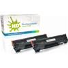 TonerPartner Set Compatibile economico del HP CB436A / 36A XL contiene 2x Cartuccia di toner