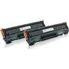 TonerPartner Set Compatibile economico del HP CB436A / 36A contiene 2x Cartuccia di toner