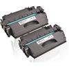 TonerPartner Set Compatibile economico del HP CE505XD / 05XD contiene 2x Cartuccia di toner