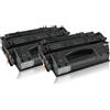 TonerPartner Set Compatibile economico del HP Q7553X / 53X XL contiene 2x Cartuccia di toner