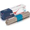 TonerPartner ToMax Premium compatibile con OKI 44469706 Cartuccia di toner, ciano