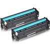 TonerPartner Set Compatibile economico del HP CB540AD / 125A contiene 2x Cartuccia di toner