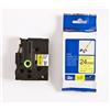 Brother Originale Brother TZEFX651 P-Touch Nastro a colore nero su giallo laminato 24 mm x 8 m
