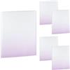Idena 90385 - Cartella portadocumenti A4, 5 pezzi con 20 tasche trasparenti ciascuno, cartella di presentazione in plastica di colore bianco-viola, per certificati, documenti e molto altro.