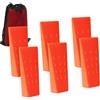 AR-PRO Confezione da 6 Cunei per abbattere Alberi con spuntoni da 14 cm per Tagliare e Borsa, per Guidare Alberi, stabilizzarli e portarli a Terra in Modo Sicuro per boscaioli e abbattitori