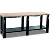 USAG Banco da lavoro 2m con piano in legno senza cassetti USAG 506TL