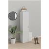 Dmora Armadio Guardaroba ad Anta Singola con Tre Ripiani Interni, Colore Bianco, cm 39 x 41 x h175, 1