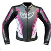 Berik Giubbotto Moto Donna in Pelle Berik LJ-181334C-Lady Nero Bia