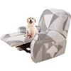 Lydevo Copripoltrona Relax Reclinabile Universale, 1 Posto, con Tasche, Elasticizzato, Lavabile Rimovibile, Fodere per Poltrona, Linea Bianca