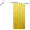 Hershii Asta per tenda doccia asta metallica retrattile a forma di L per appendere la tenda della doccia in bagno 100 x 100 cm