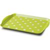 Zeal G201L - Vassoio in melamina a pois, 30 x 21 cm, colore: Lime