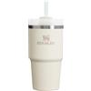 Stanley Quencher H2.0 FlowState - Bicchiere termico sottovuoto in acciaio inox con coperchio e cannuccia, per acqua, tè freddo o caffè, frullati e altro, crema 2.0, 590 ml