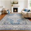 Vasip Tappeto Salotto Pelo Corto, Tappeti Camera Da Letto, Antiscivolo Lavabile Morbido Antiscivolo Tappeto Soggiorno per Sala,Soggiorno,Scendiletto(Blu, 80 * 150cm)