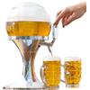 InnovaGoods - Dispenser Refrigerante di Birra Ball, Design Originale, capacità 3,5 L, Scompartimento Ghiaccio Estraibile, Facile da Pulire, Ideale per Feste, Argento, 24x24x42 cm, Acrilico