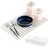 XWUX Tappetino Scolapiatti Silicone, Tappeto Scolapiatti Cucina Pieghevole, Resistente al Calore e Antiscivolo, Progettazione efficace del drenaggio, Senza BPA, 40 X 25 cm (Bianco)