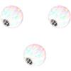PIERCINGLINE Palline a vite universali con filettatura interna, opale sinetico, set da 3 pezzi, per piercing a sfera di ricambio | colori e dimensioni a scelta, 4 mm, opale sintetico