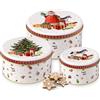 Villeroy & Boch - Winter Collage Set di Biscottiere Variopinto, Scatola di Biscotti, Biscottiera, Scatoline Biscotti, Decorazioni per la Casa, Xmas, Natale, Metallo