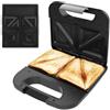 Cecotec Sandwichmaker Rock'nToast Combo. 800 W, 2 panini con finiture in acciaio inossidabile, 3 piastre intercambiabili con rivestimento antiaderente, privo di PFOA, manico a freddo al tatto
