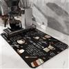 Highdi Tappetino Scolapiatti Assorbente, Spessore 2,5 mm Tappetino Macchina Caffe Asciugatura Rapida, Antiscivolo Tappetino Scolapiatti Lavello per Bar, Club, Cucina (50x60cm,Stile del caffè 3)