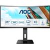AOC CU34P2A Monitor Curvo 34 Pollici Quad HD 21:9 100Hz VA 1ms