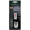 Faber-Castell - Set da scrittura Exam, 5 pezzi con matite e accessori | Con 3 matite HB, gomma e temperino per la scuola e gli esami