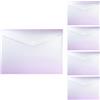 Idena 90383 - Tasca portadocumenti A4 in plastica, 5 pezzi, cartella di smistamento in bianco e viola con bottone, circa 33 x 23,5 cm