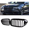 SNA G30 Grille, Front Kidney Grill Compatible for 2017-2020 BMW 5 Series G30 (ABS Single Slat Gloss Black Grills, 2-pc Set)