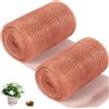 Behogan 2 rotoli da 12,7 cm x 6 m. Rete in rame: pura treccia di rame, nastro di rame contro i topi lumache, recinzione a lumache, recinzione in rame per il giardino, il controllo dei parassiti e per
