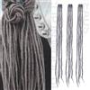 Dsoar Clip In Lana Dreadlocks Extension 22 Pollici 3PCS Dreads Sintetico Leggero con Clip Morbido Crochet Loc Extensions