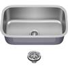 KRAUS Premier KBU14 - Lavello da cucina in acciaio INOX a vasca singola, 80 cm, calibro 16