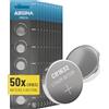 ABSINA 50x Batteria CR1632 3V - CR1632 batteria anti-perdita & lunga durata - Batteria 1632, CR 1632 batteria, pila CR1632 3V, 1632 batteria, batterie 1632