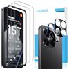 GEEMEE 2+2 Pezzi Pellicola Vetro Temperato per Xiaomi 15T Pro, Pellicola Protettiva + Pellicola Fotocamera (Nero), Durezza 9H HD Anti Graffi Anti-Impronte Protettiva