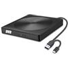 GERUI Unità DVD esterna, masterizzatore CD DVD Player USB 3.0 Type-C Writer DVD/CD +/-RW CD Drive per PC Laptop Desktop con Mac/OS//Linux/Win11/Win10/Win8/XP