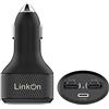 LinkOn 84W USB-C Caricatore per Auto con porte 60W PD3.0 PPS e 18W QC3.0 Compatibile con MacBook Dell HP Xiaomi ASUS Acer Razer Stealth Samsung Huawei FCP SCP Apple iPhone iPad