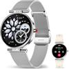 Atopment Smartwatch Orologio Fitness da Polso Donna Leggeri Digitali con Funzione Telefono Rotondo Sottile Notifica APP Fitness Tracker Bluetooth Impermeabile Monitoraggio Sonno Android Ios