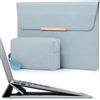 HYZUO 15-16 Pollici Borsa Custodia Portatile con Supporto, Blu Pallido | per MacBook Pro 16 M5/M4/M3/M2/M1 Pro/Max A3428 A3429 2026-2019, MacBook Pro 15 2015-2012, Samsung Galaxy Book Flex/Pro 15