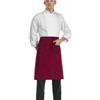 EGOCHEF Grembiule vita con tascone egochef 70x70cm bordeaux - Bordeaux - 65% Poliestere 35% Cotone